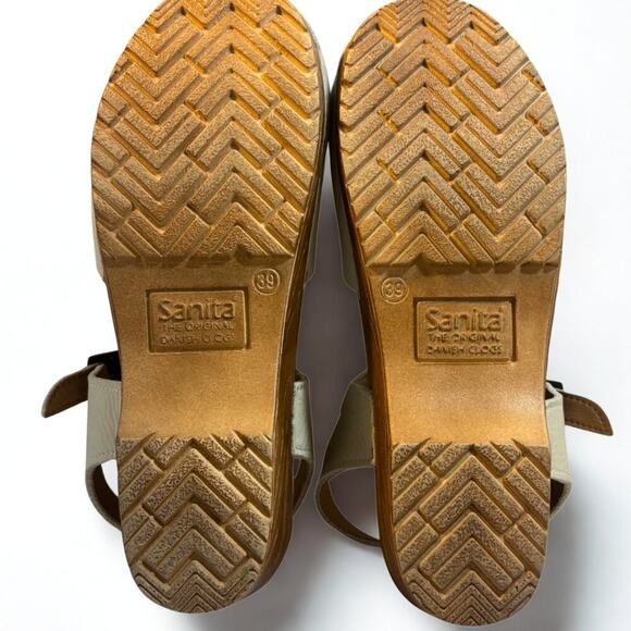 Sanita White Leather Clogs, Women’s EU 39 / US 8.5-9, Like New - Picture 4 of 6